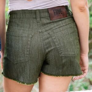 (FRYE) Women's Olive Green denim Shorts
